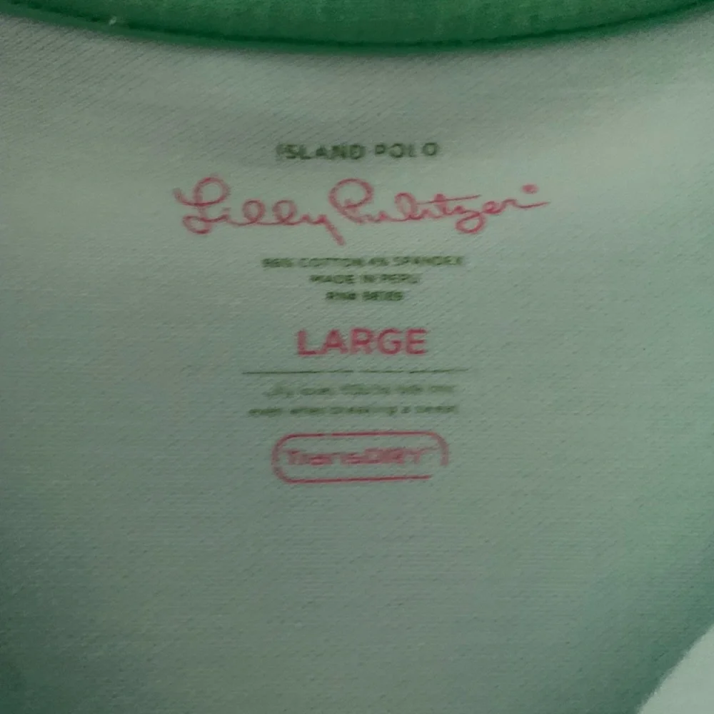 Lilly Pulitzer Polo short sleeve shirt in size large in mint green - Picture 2 of 4